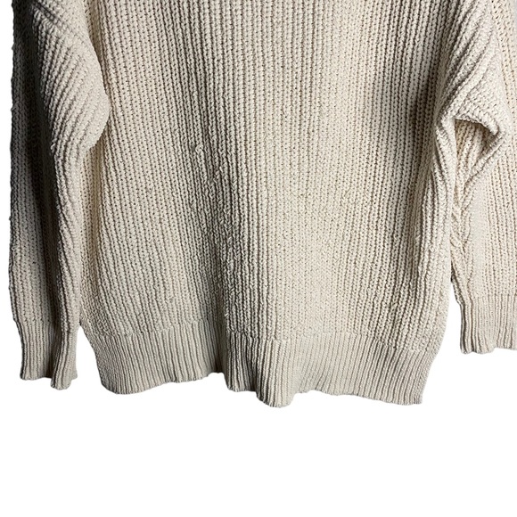 Aerie Women's Ivory Soft and Cozy Oversized Knit Sweater - Picture 3 of 9
